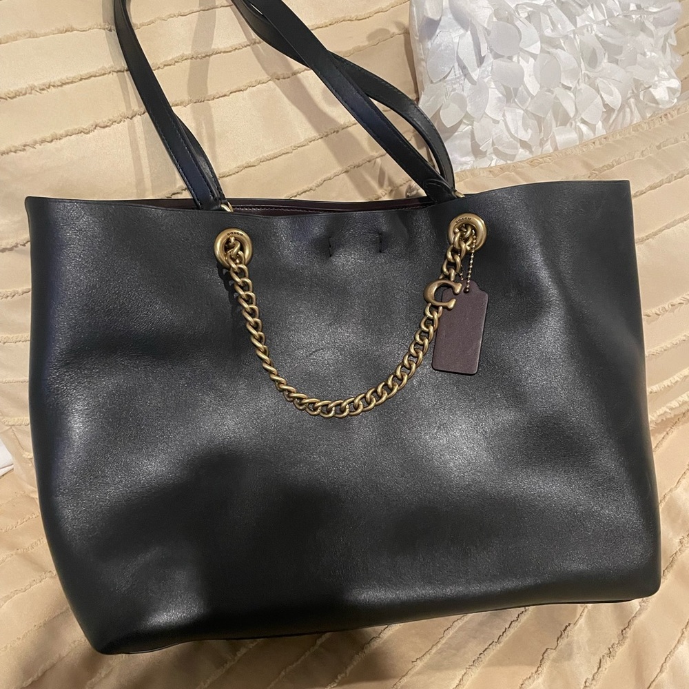 Coach signature chain tote